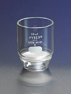 32960-30C PYREX 30mL Low Form Gooch Crucible with 30mm Diame For Sale