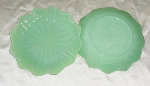 Jadeite Lotus Plates - Collectible from 1940 s Sale