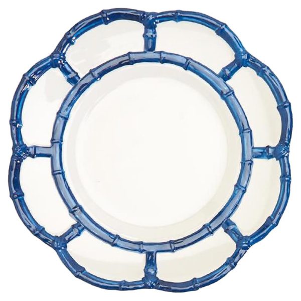 Melamine Bamboo Blue Salad Dessert Plate- Set of 4 For Discount