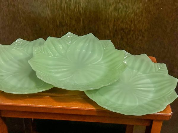 Jadeite Lotus Plates - Collectible from 1940 s Sale