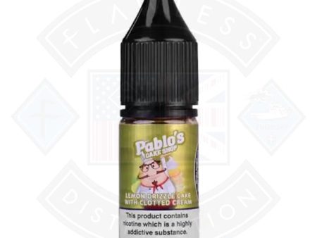 Pablos Cake Shop Salt Lemon Drizzle Cake with Clotted Cream 10ml Online now